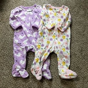 Fleece footed pajamas 3-6 months
